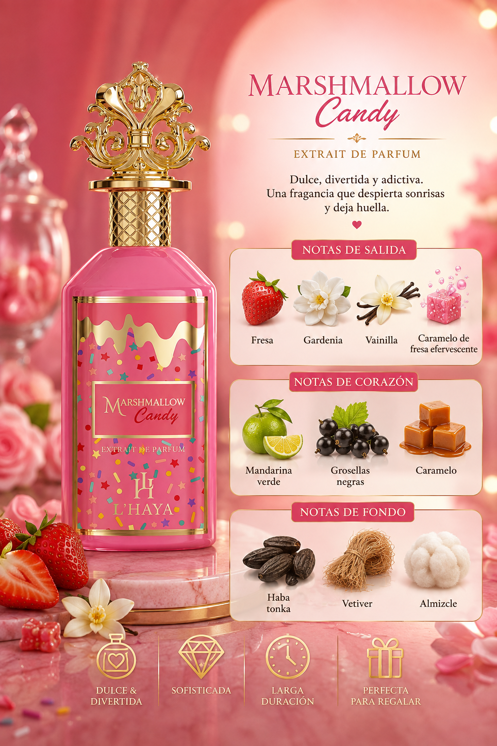 Marshmallow Candy, L'Haya, Extrait de Parfum, 100ml
