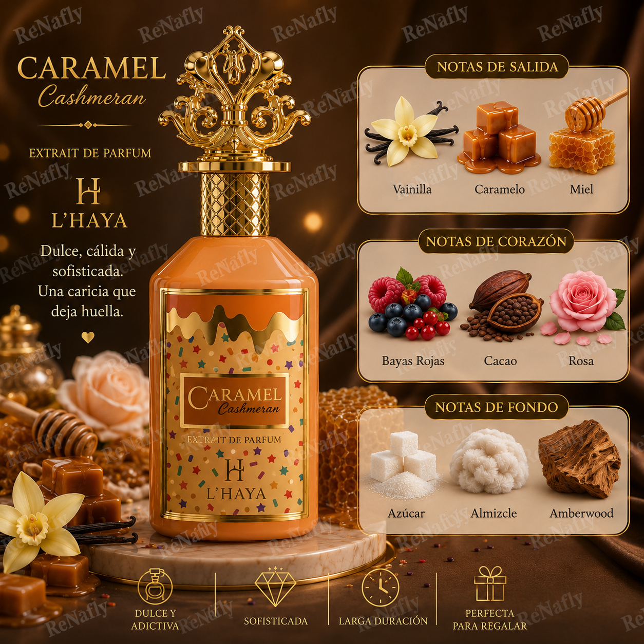 Caramel Cashmeran, L'Haya, Extrait de Parfum, 100ml