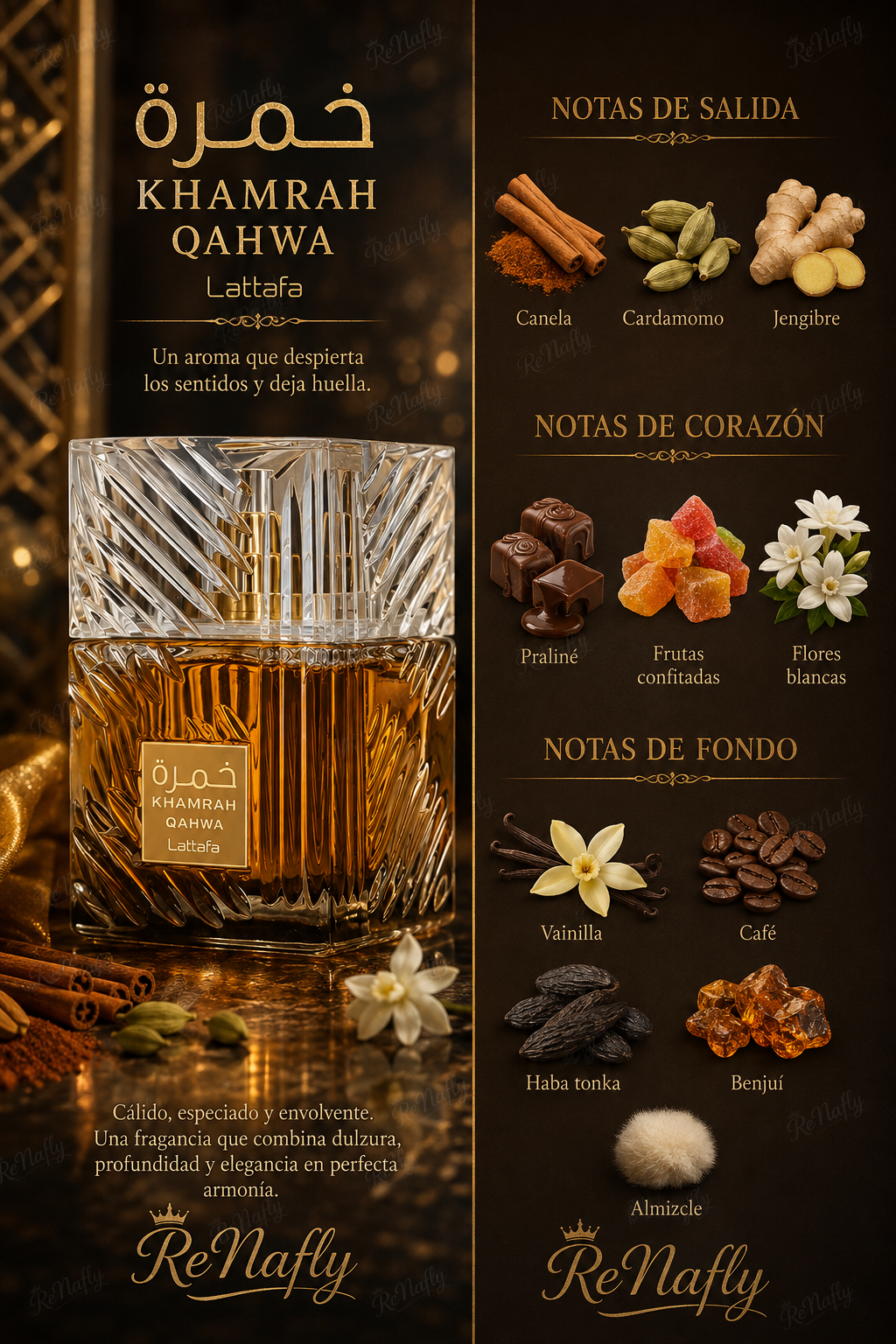 Khamrah Qahwa Lattafa, Eau de Parfum, Unisex, 100ml