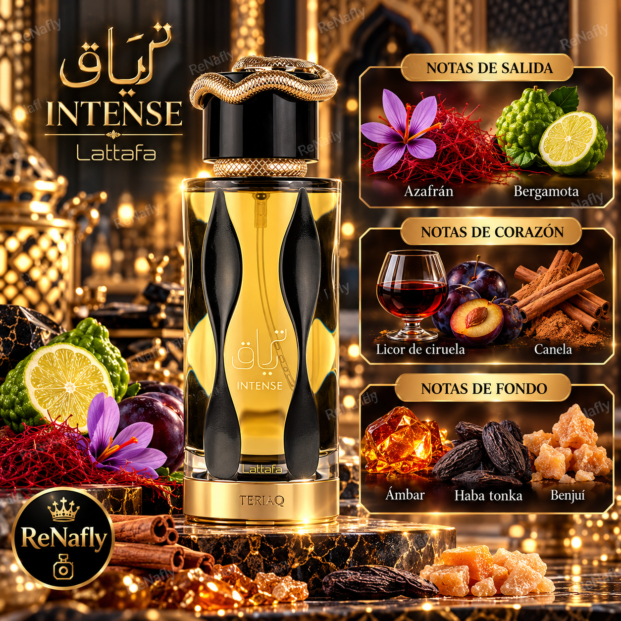 Teriaq Intense Lattafa, Eau de Parfum, Unisex, 100ml
