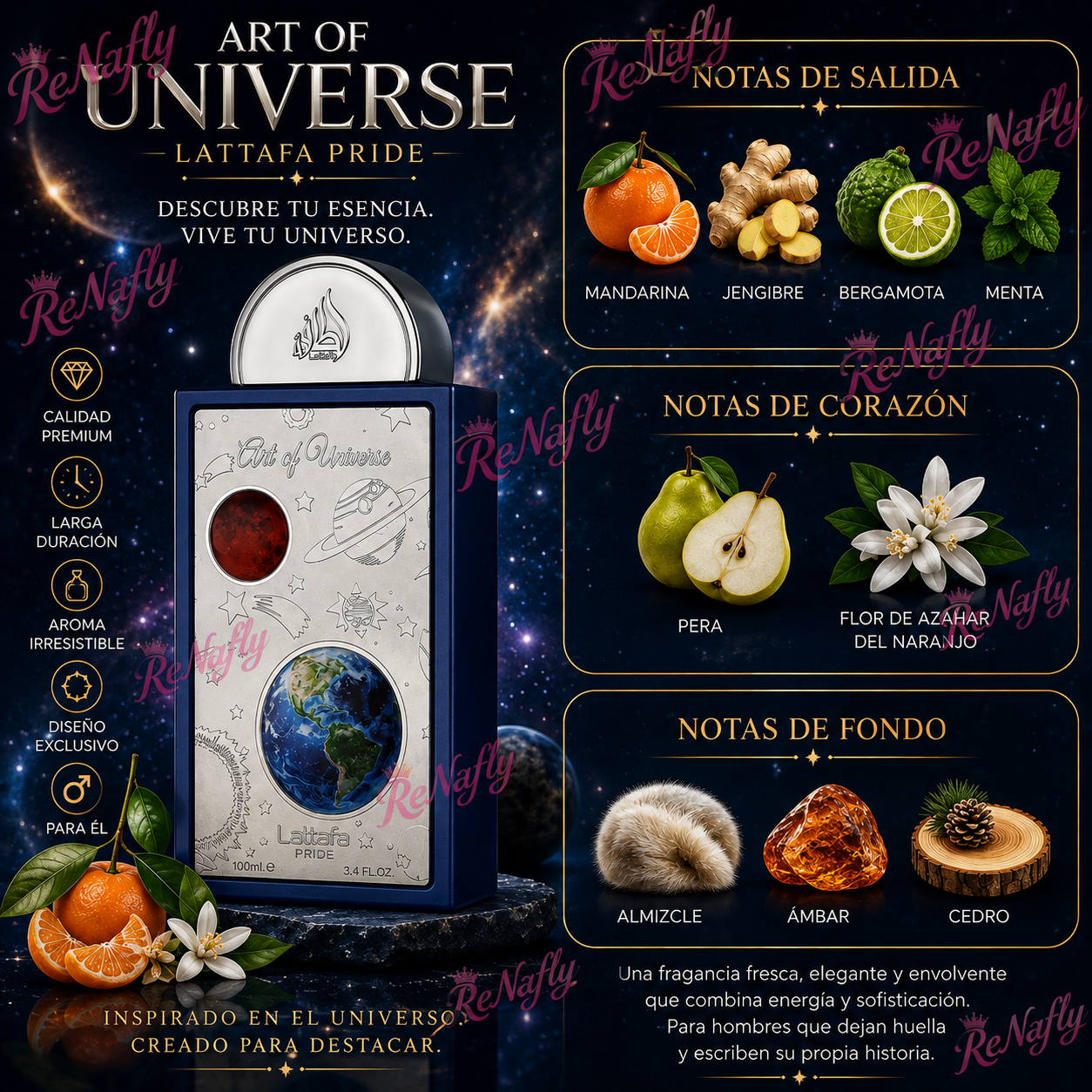Art Of Universe Lattafa, Eau de Parfum, Unisex, 100ml
