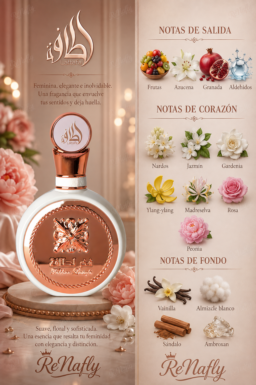 Fakhar Rose, Lattafa, Eau de Parfum, Mujer, 100ml