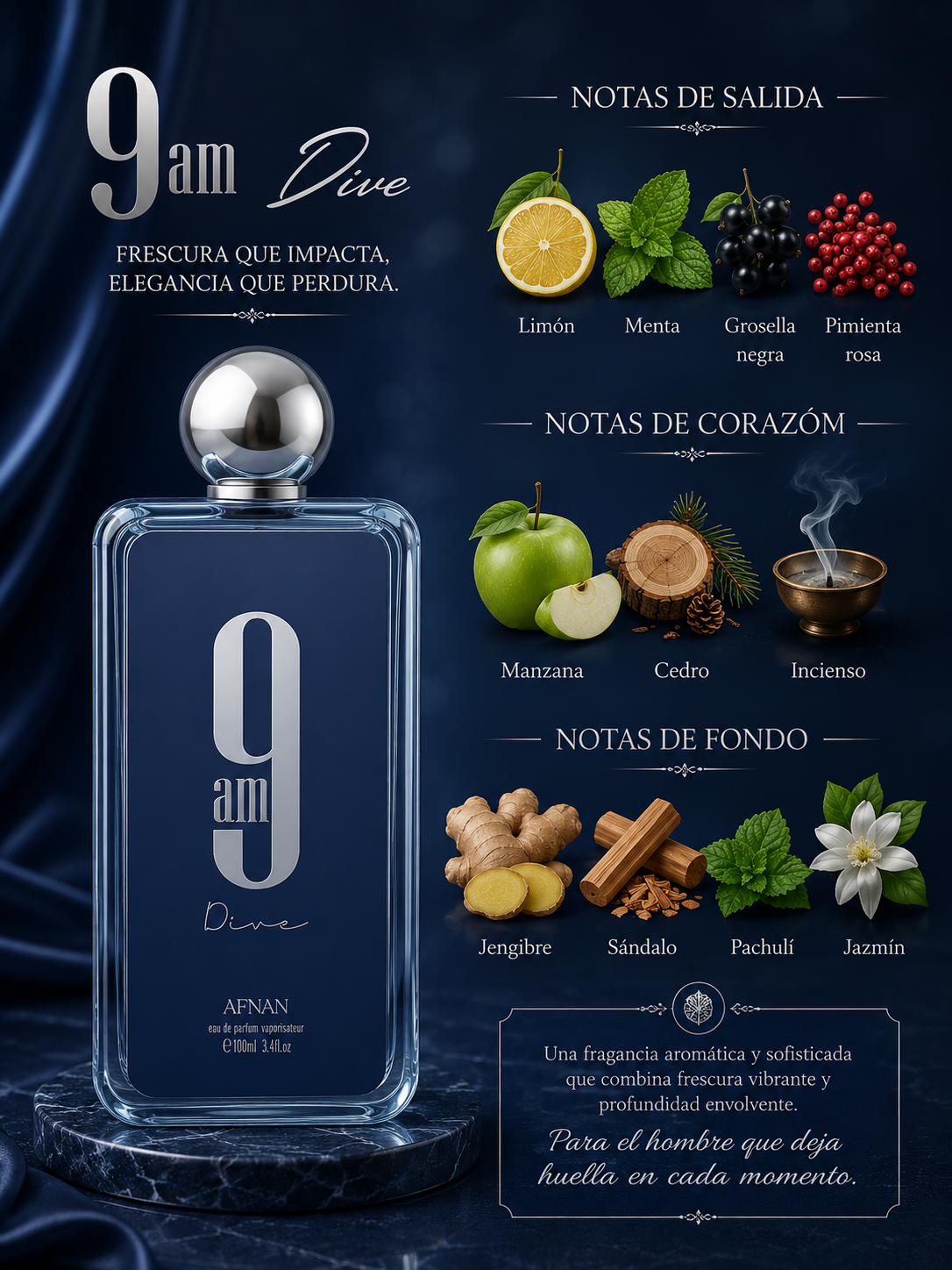 9am Dive Afnan, Eau de Parfum, 100ml