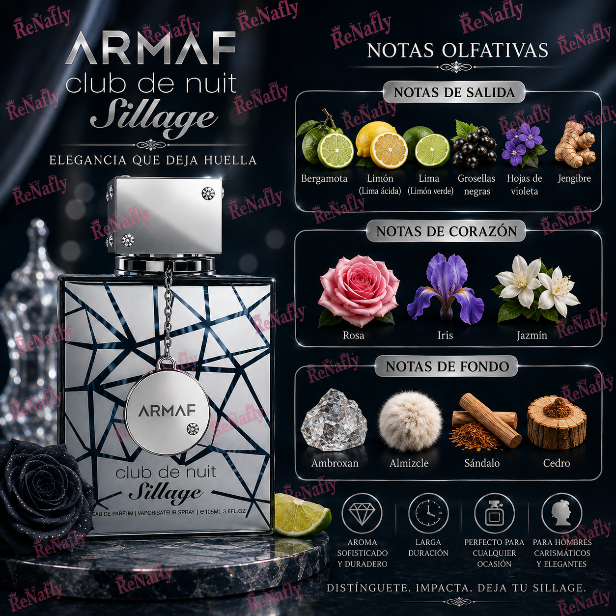 Club de Nuit Sillage Armaf, Eau de Parfum, Unisex, 105ml