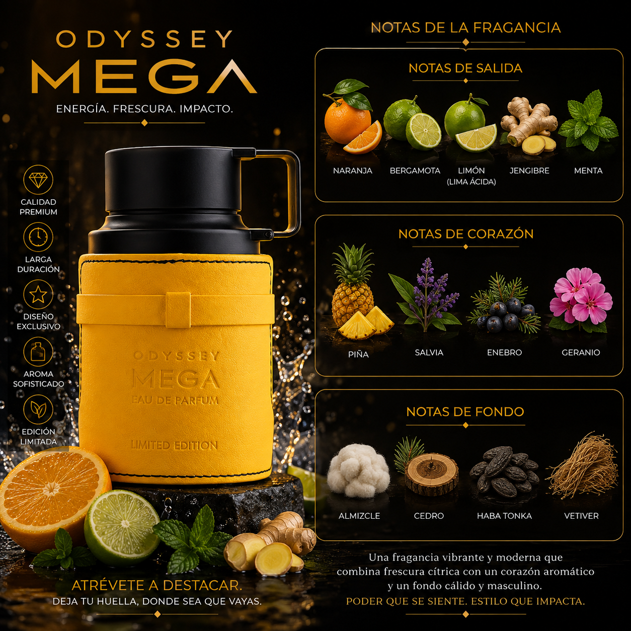 Odyssey Mega Man Armaf, Eau de Parfum, Hombre, 100ml