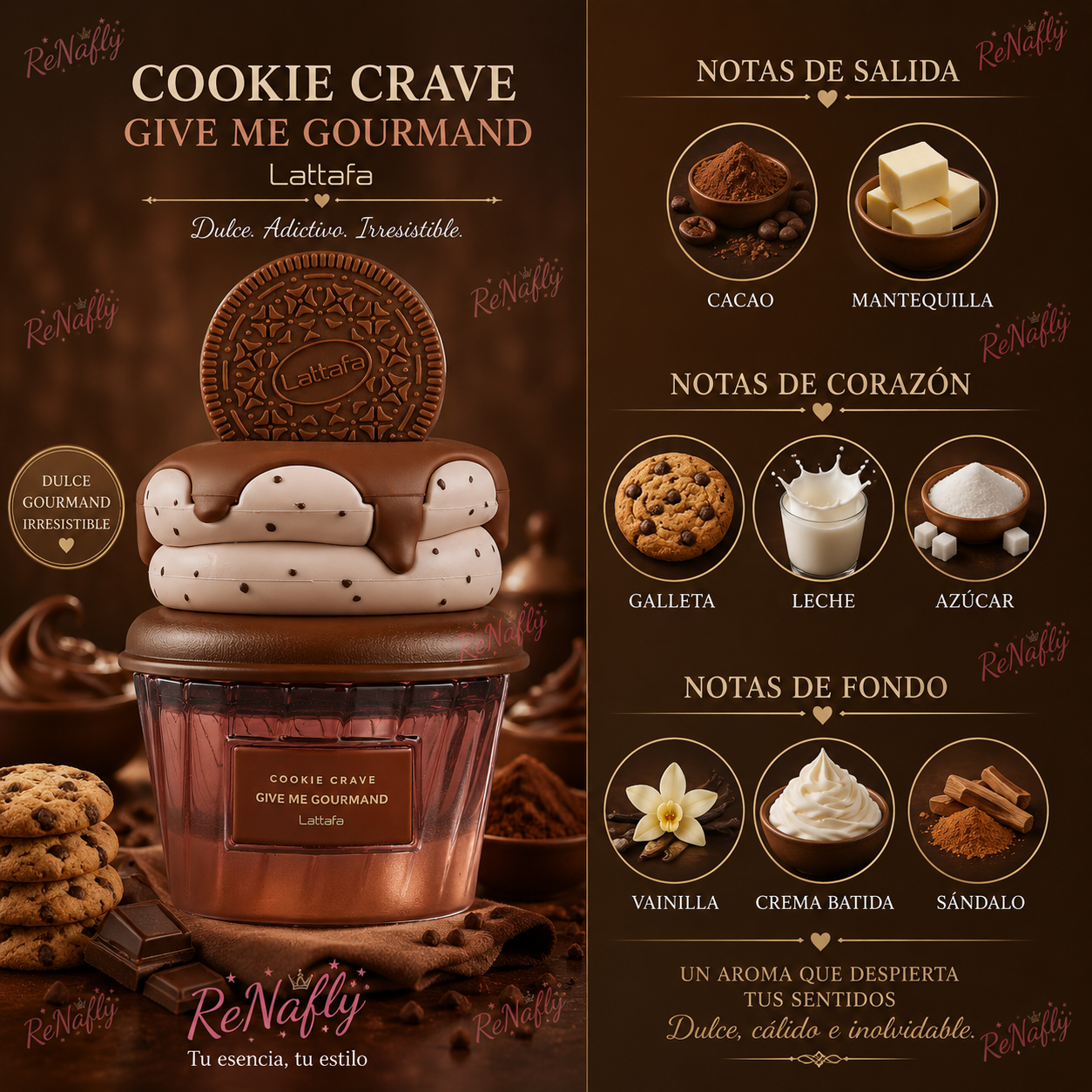 Cookie Crave, Lattafa, Eau de Parfum, Mujer, 75ml