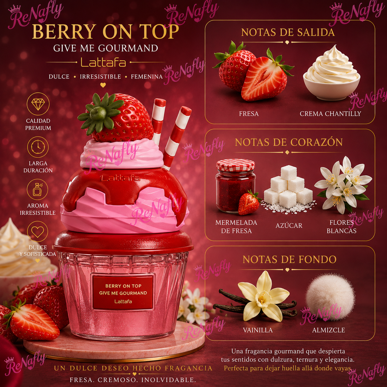 Berry on Top, Lattafa, Eau de Parfum, Mujer, 75ml