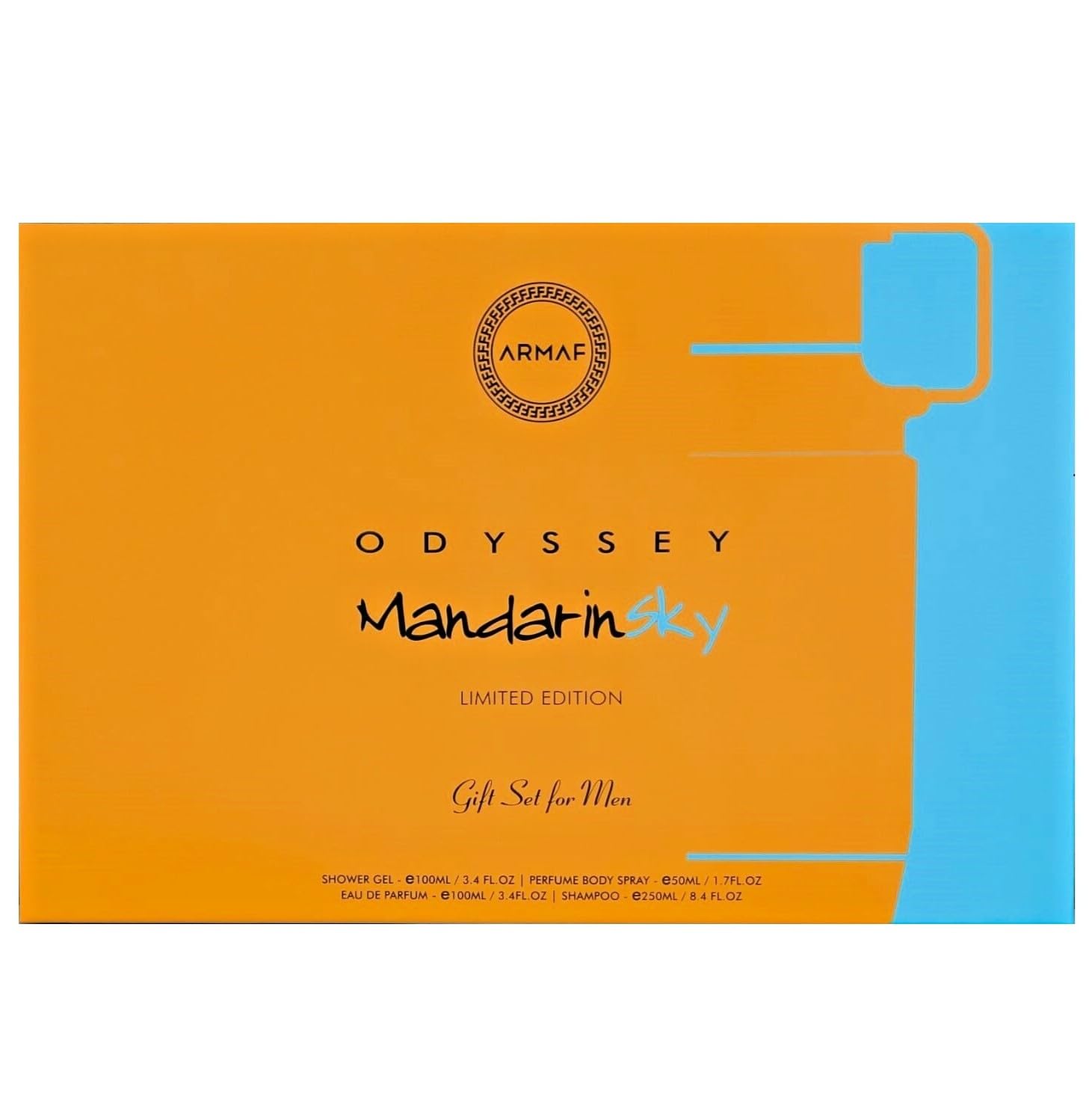 Set Odyssey Mandarin Sky 4 pcs Gift, Armaf, Eau de Parfum, Hombre, 100ml