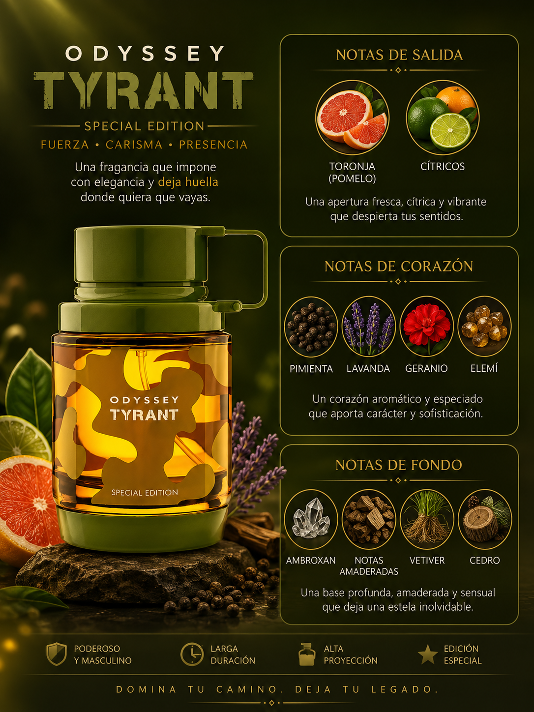 Odyssey Tyrant, Armaf, Eau de Parfum, Hombre, 100ml