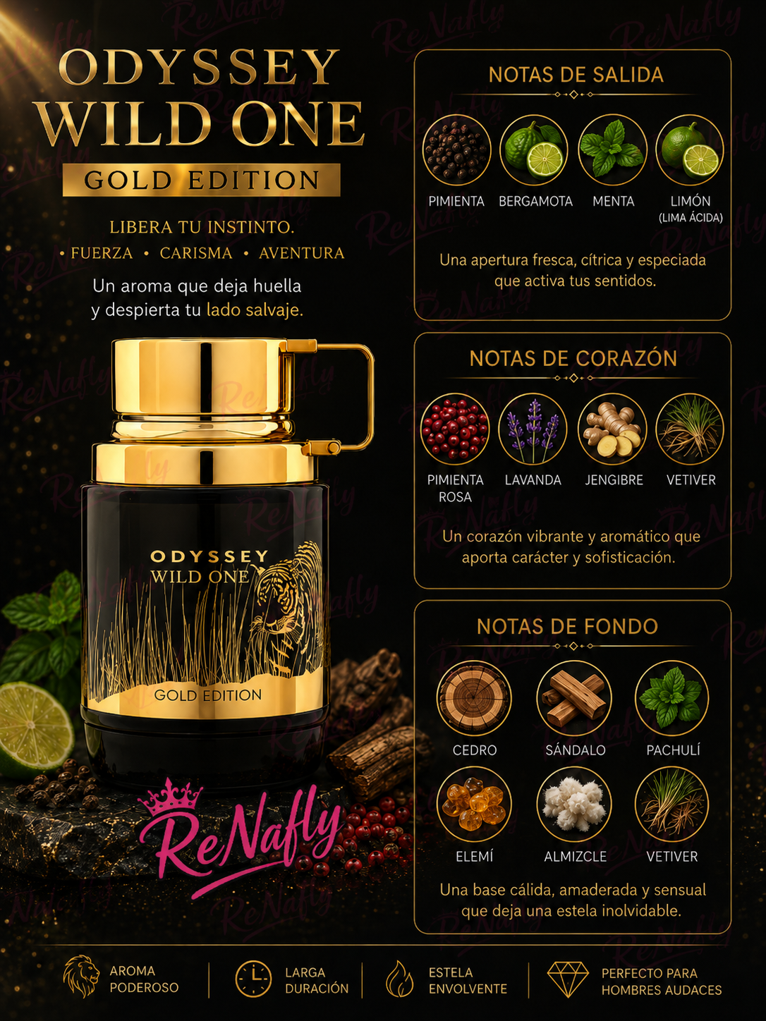 Odyssey Wild One, Armaf, Eau de Parfum, Hombre, 100ml