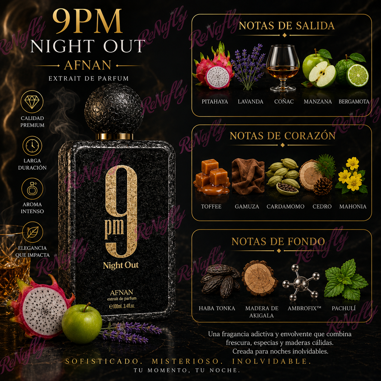 9 PM Night Out, Afnan, Unisex, 100ml