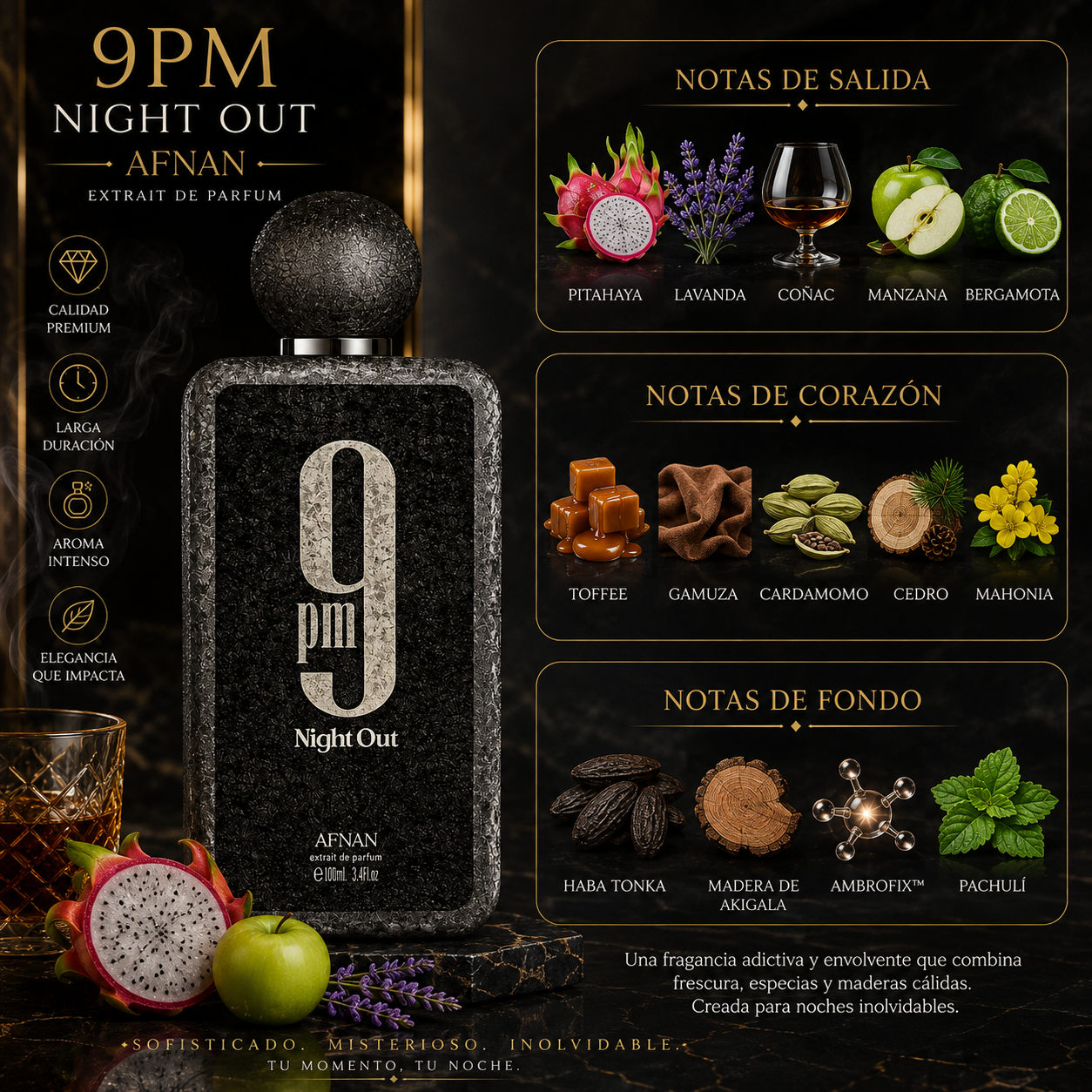 9 PM Night Out, Afnan, Unisex, 100ml