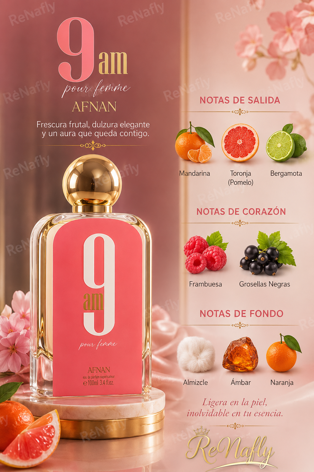 9AM Pour Femme, Afnan, 100ml