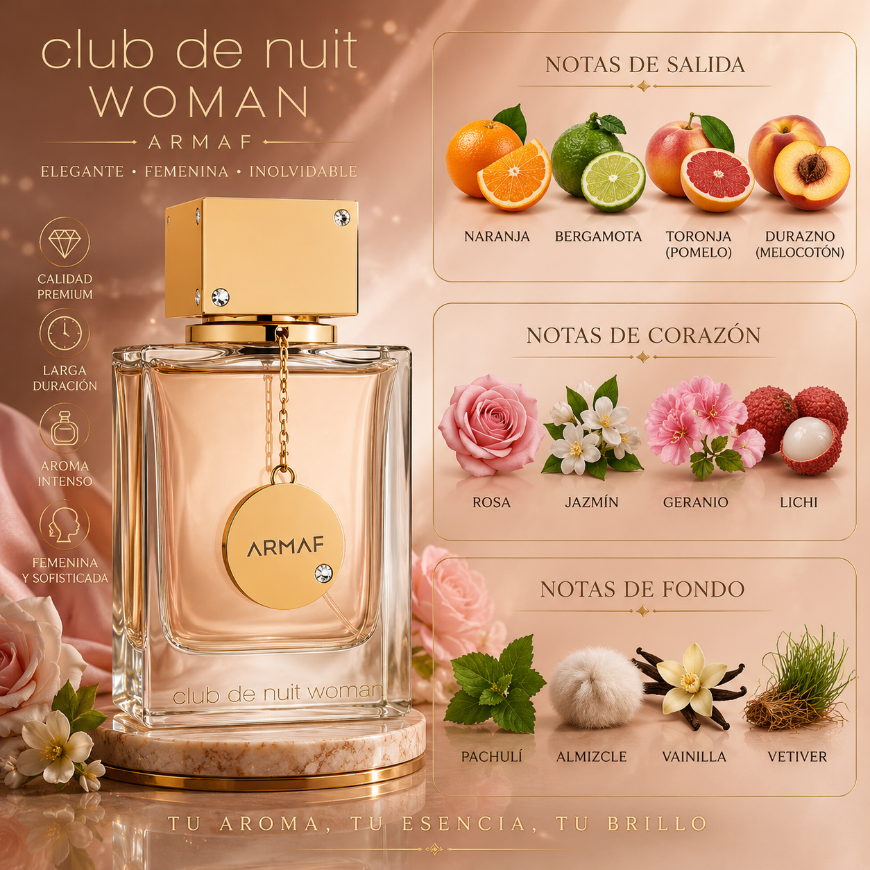 Club de Nuit Woman, Armaf, Eau de Parfum, Mujer, 105ml
