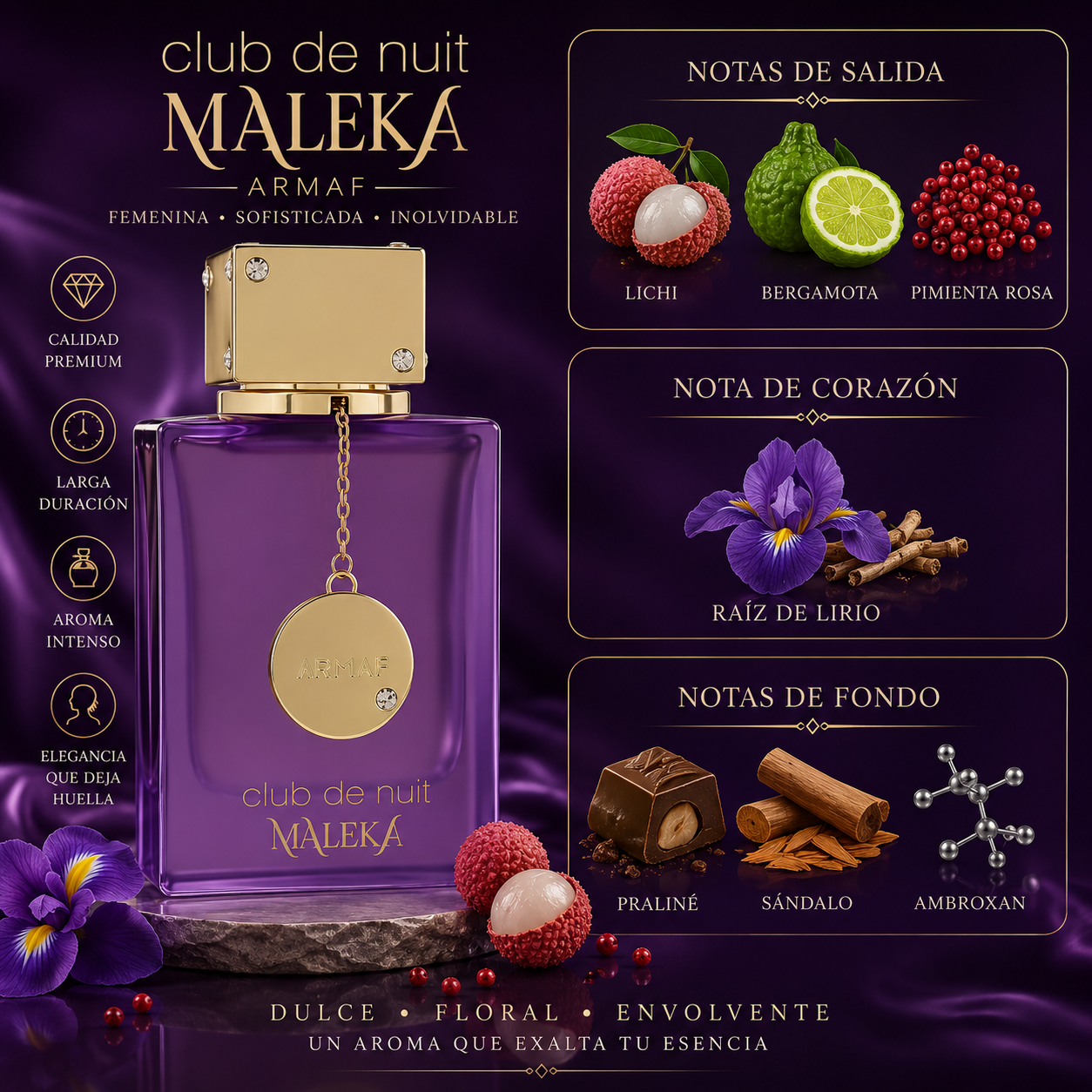 Club de Nuit Maleka, Armaf, Eau de Parfum, Mujer, 105ml