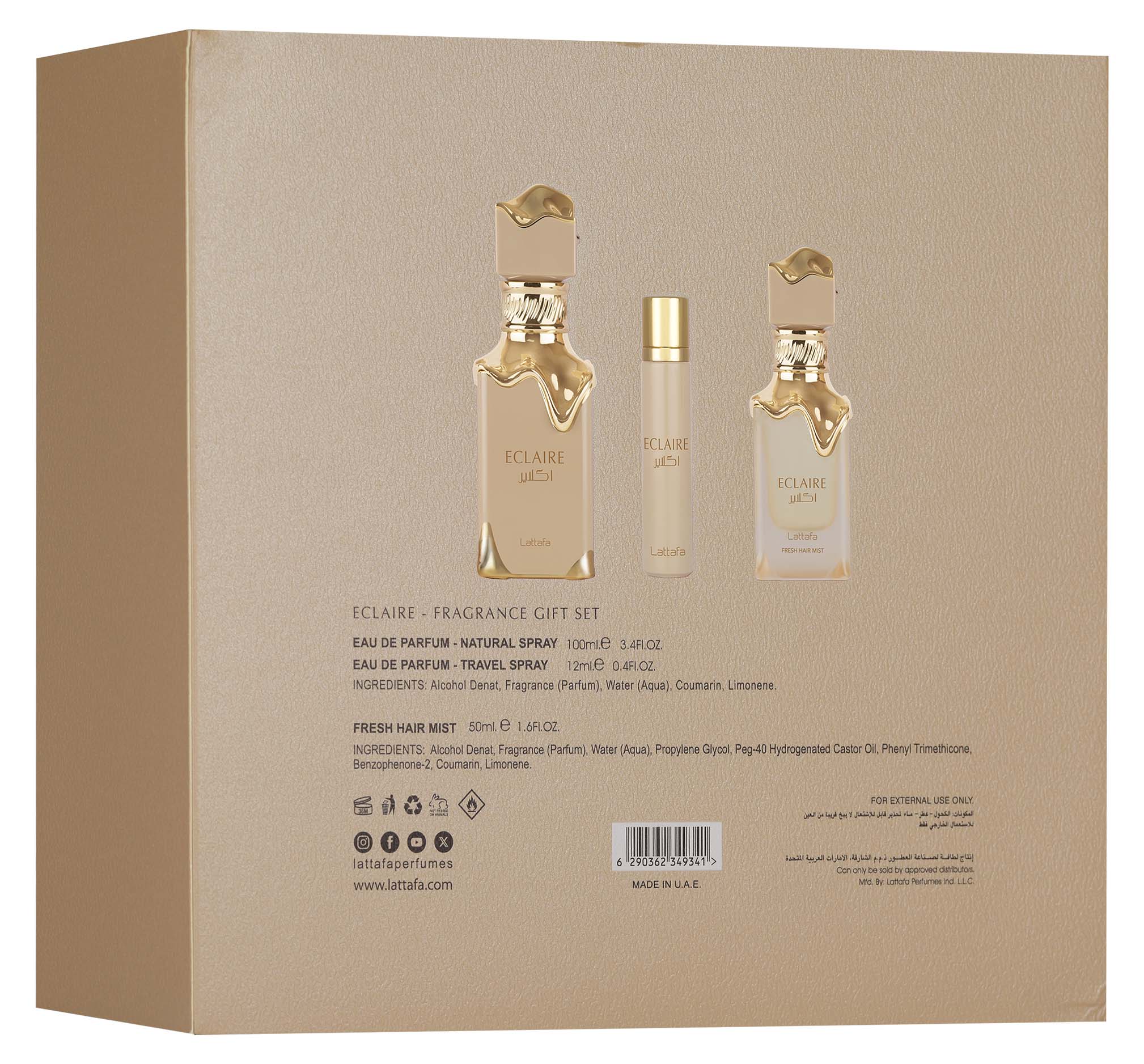 Set Eclaire de Regalo 100ml, 12ml, Bruma para el Cabello, Women