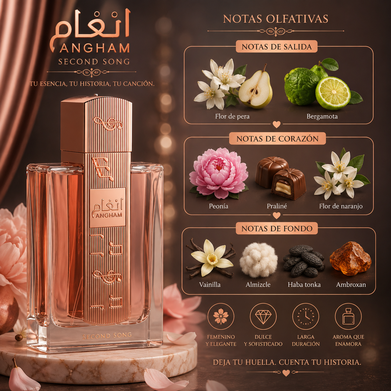 Angham Second Song, Lattafa, Eau de Parfum, Mujer, 100ml