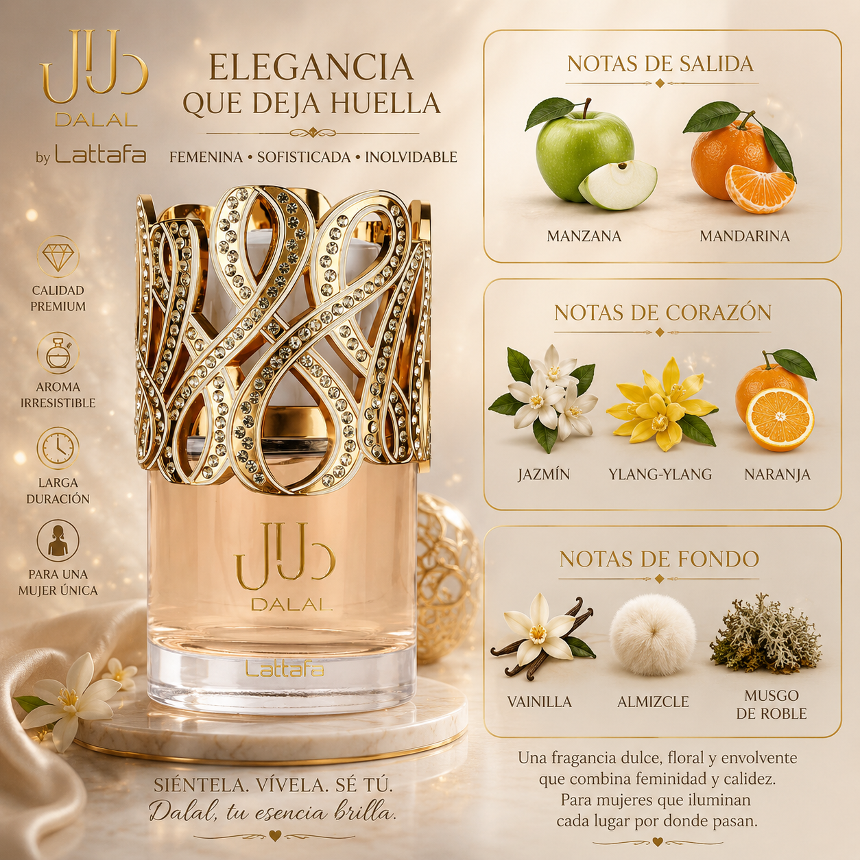 Dalal, Lattafa, Eau de Parfum, Mujer, 100ml