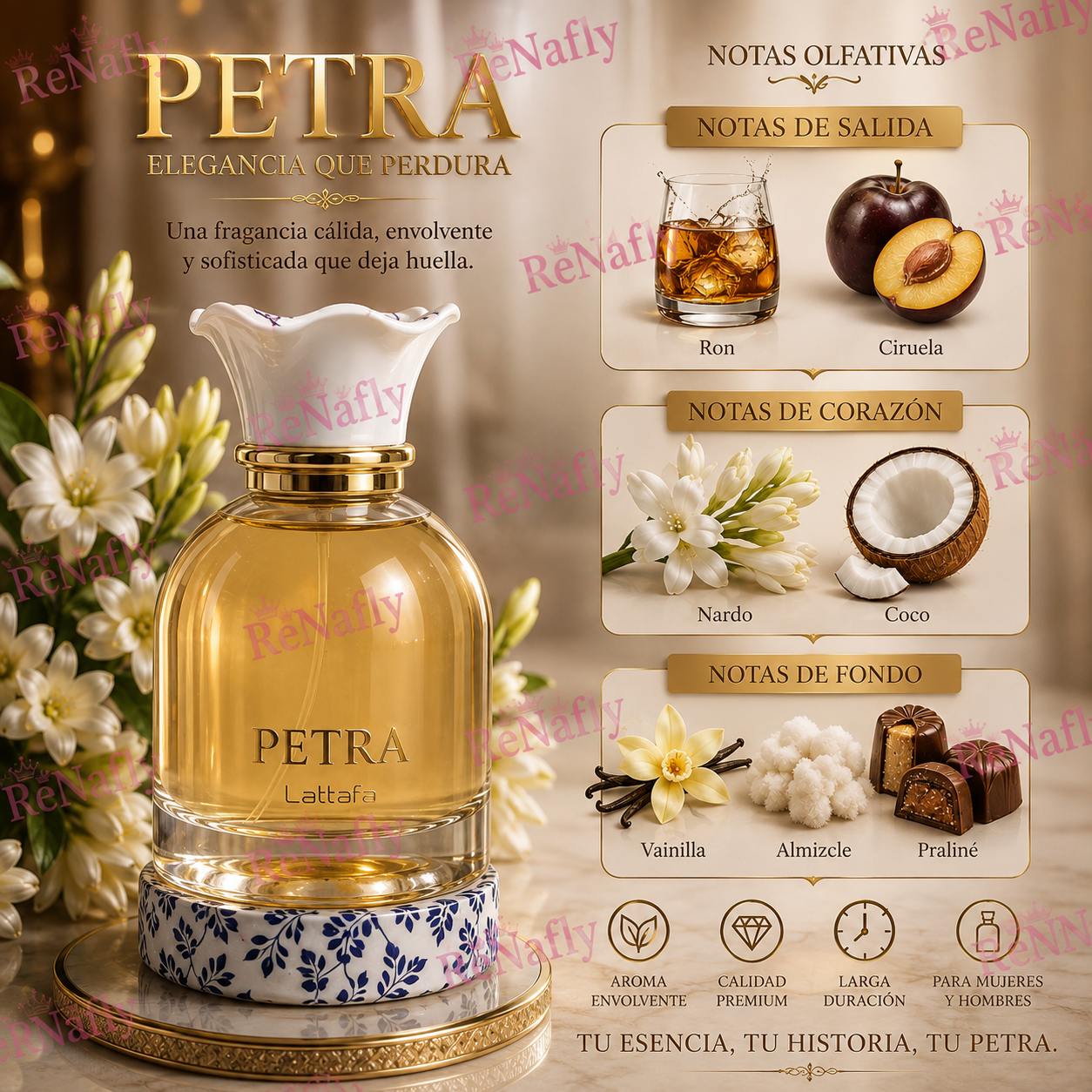 Petra, Lattafa, Eau de Parfum, Mujer, 100ml