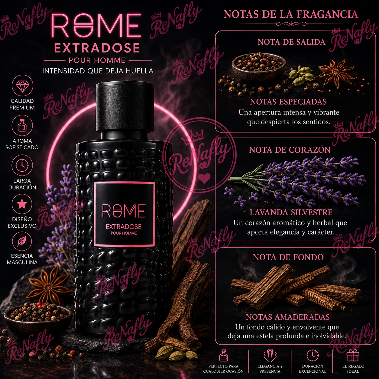 Rome Extradose Pour Homme, Bharara, Eau de Parfum, Hombre, 100ml