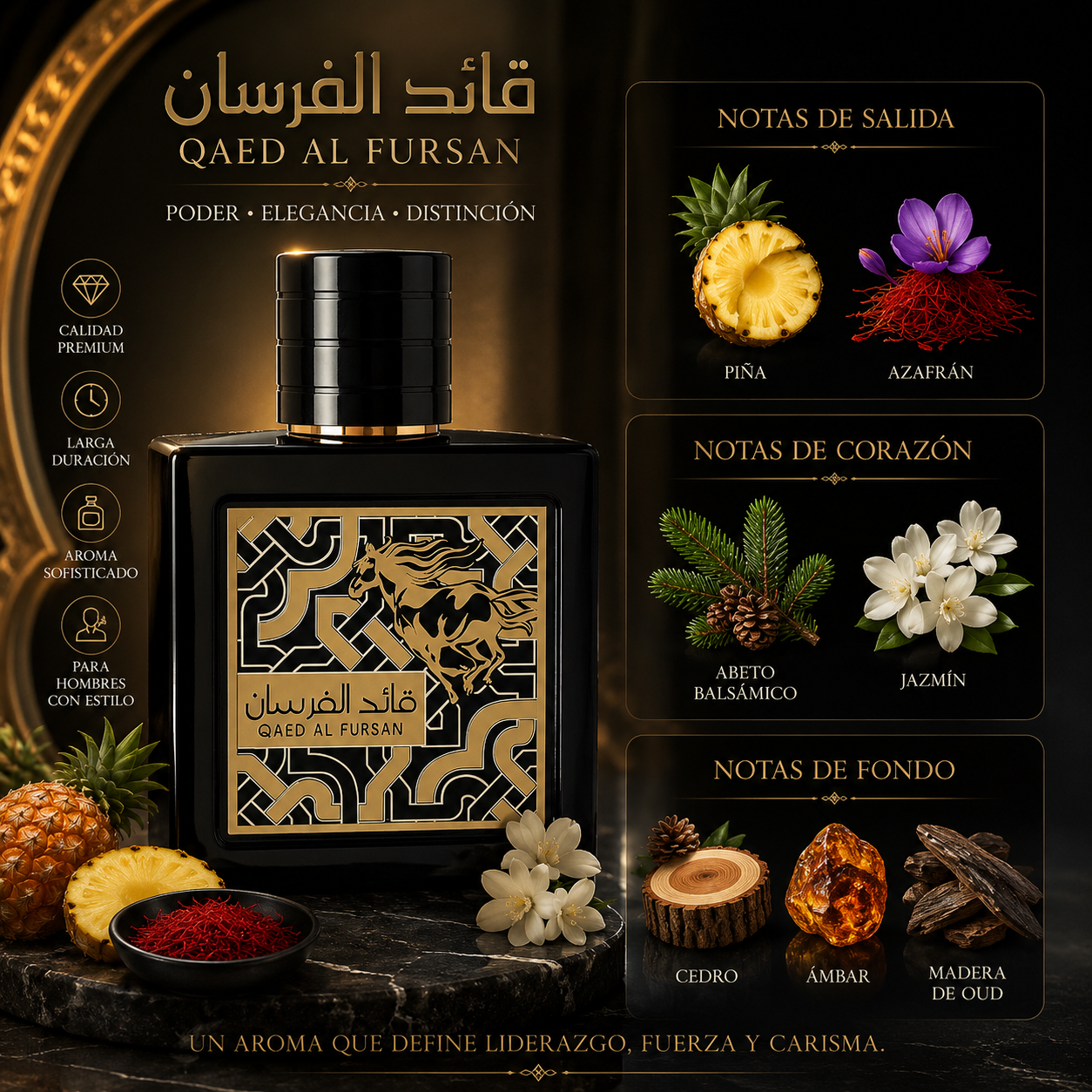 Qaed AI Fursan, Lattafa, Eau de Parfum, Unisex, 100ml