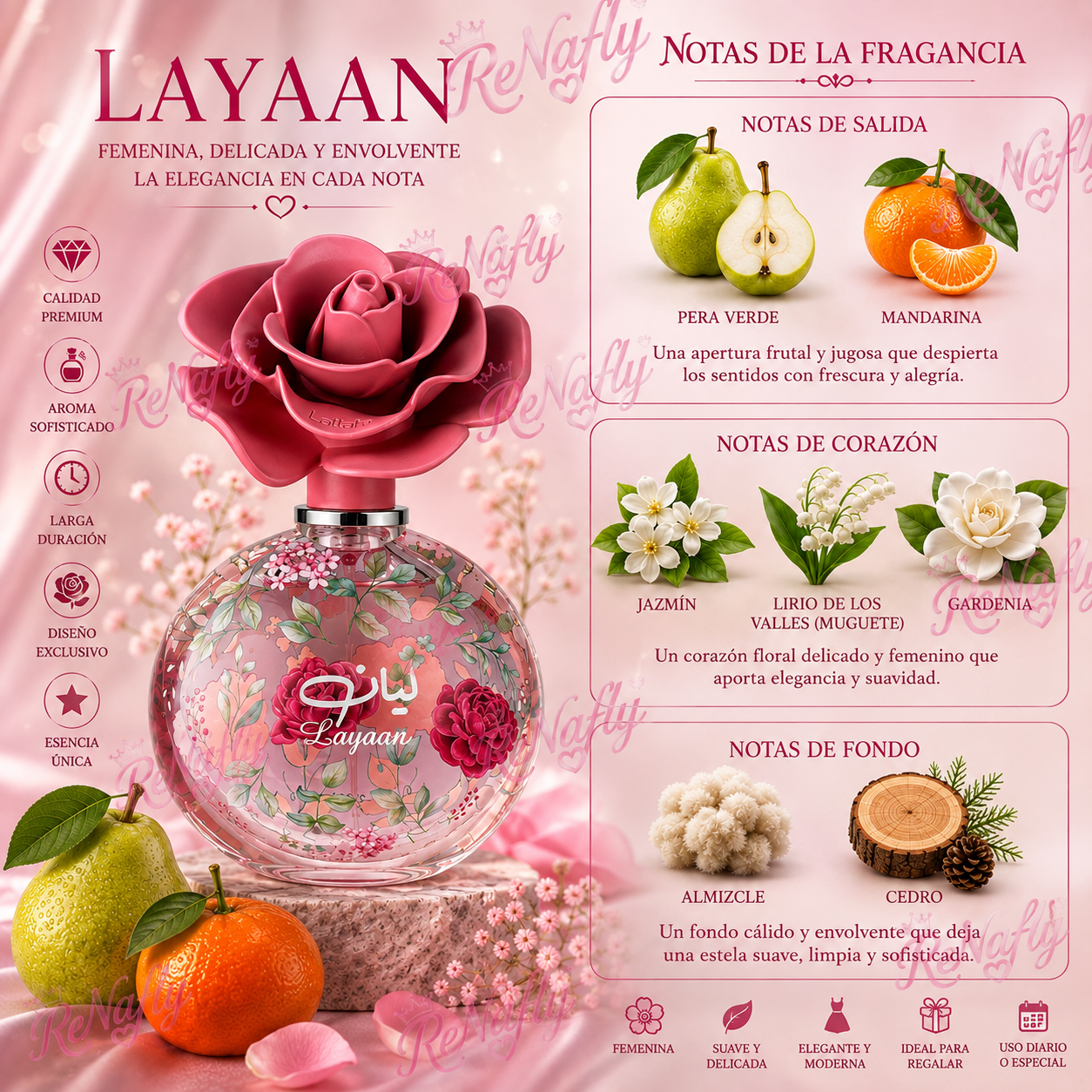 Layaan, Lattafa, Eau de Parfum, Mujer, 75ml