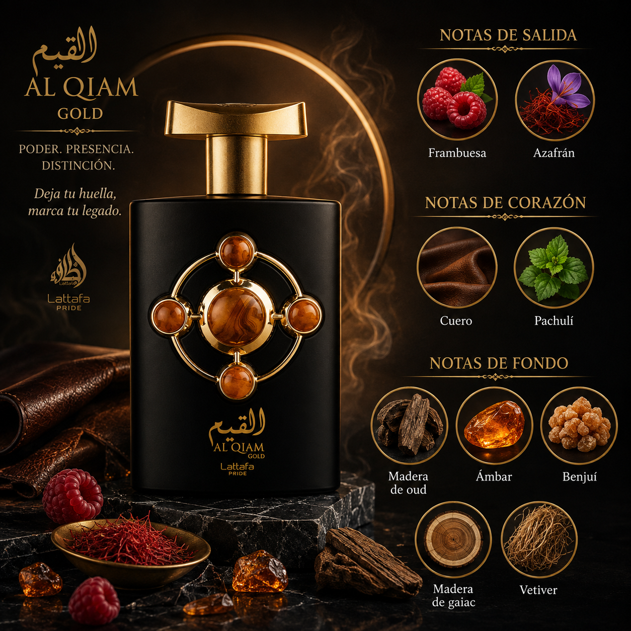 AI Qiam Gold, Lattafa, Eau de Parfum, Unisex, 100ml