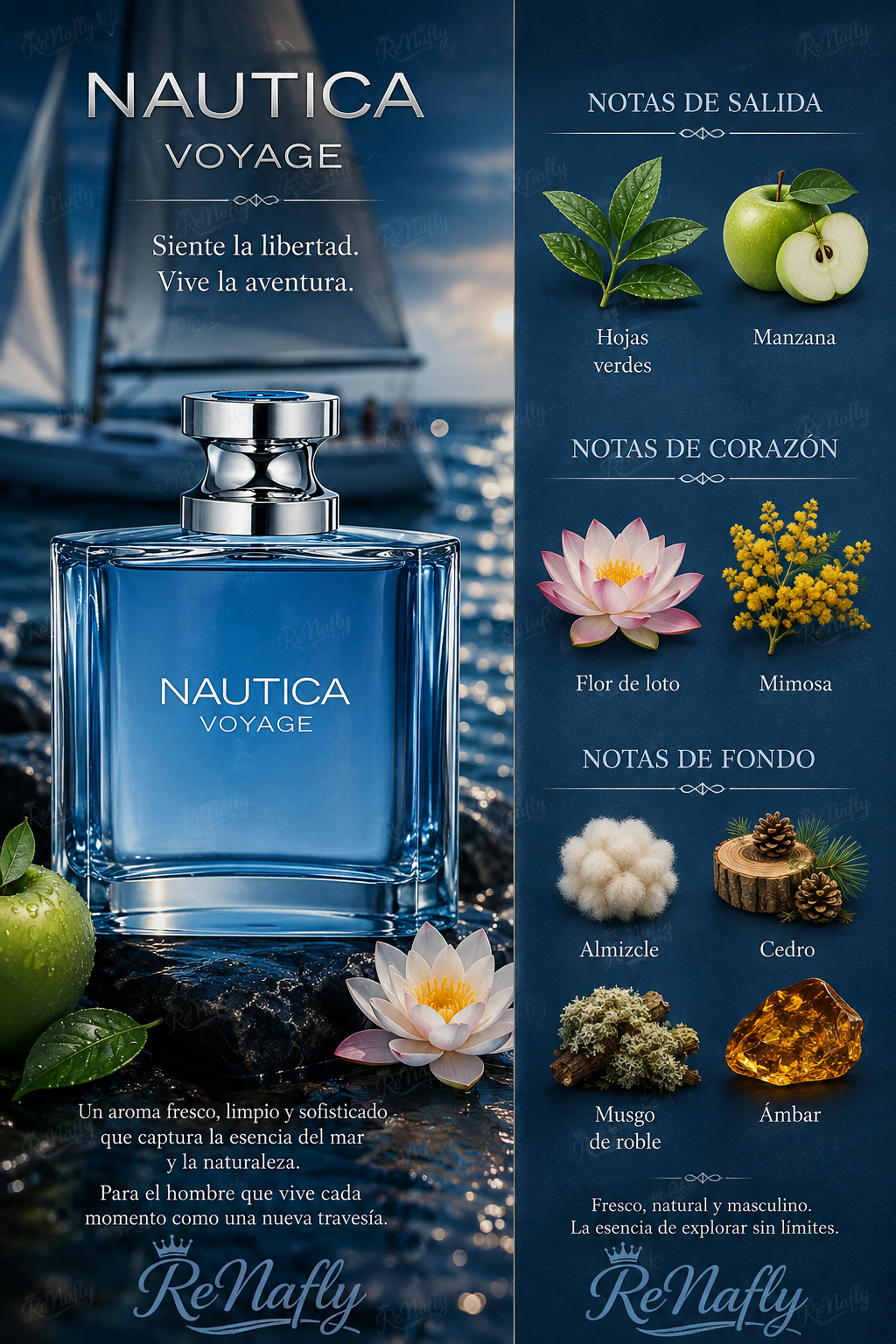 Voyage, Nautica, Eau de Toilette, Hombre, 100ml