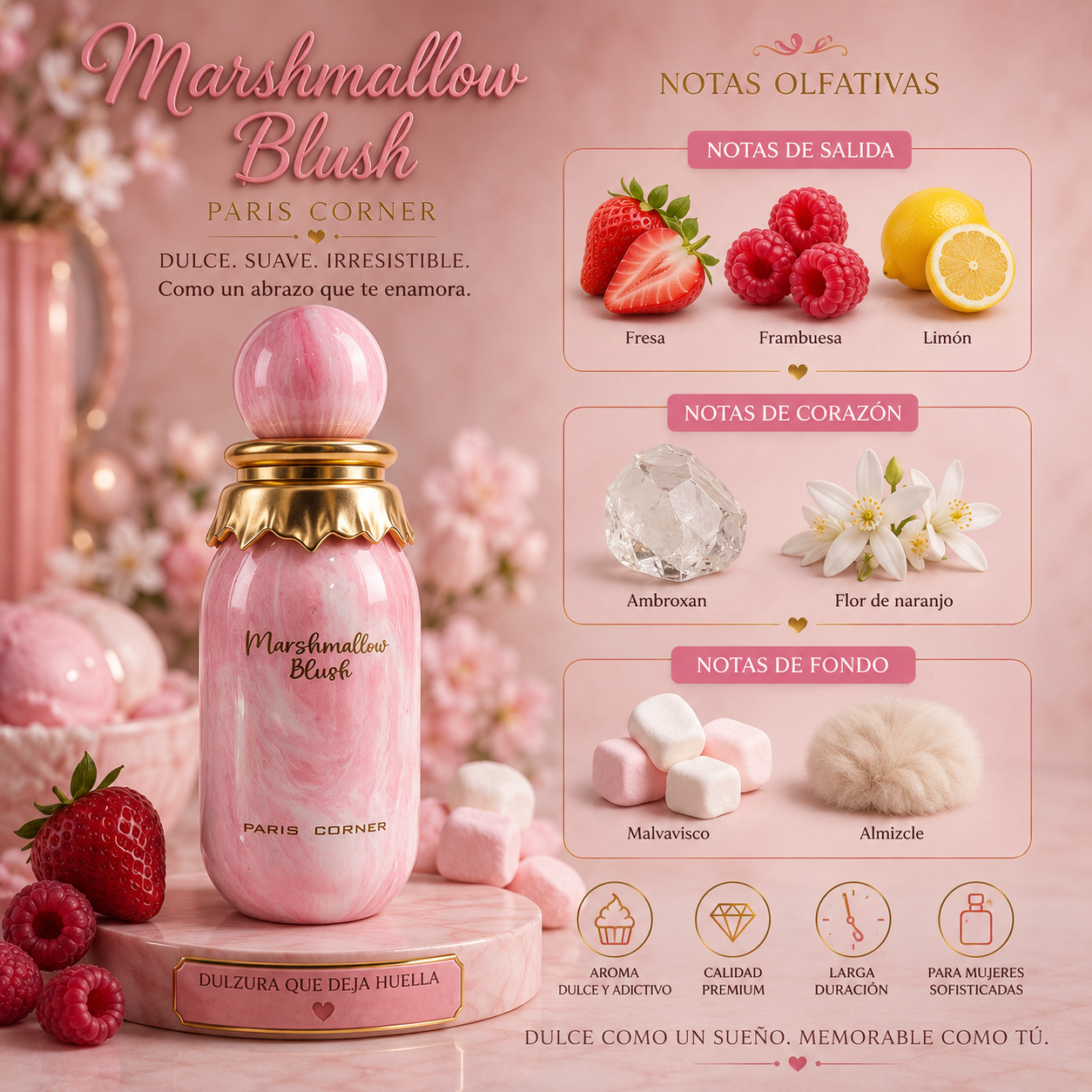 Marshmallow Blush, Paris Corner, Edp, Mujer, 100ml