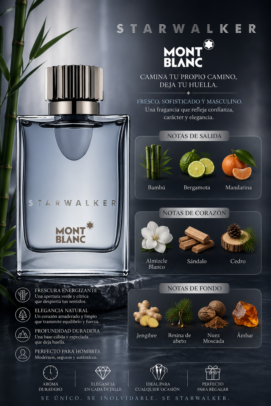 Starwalker, Mont Blanc, Eau de Toilette, Hombre, 75ml