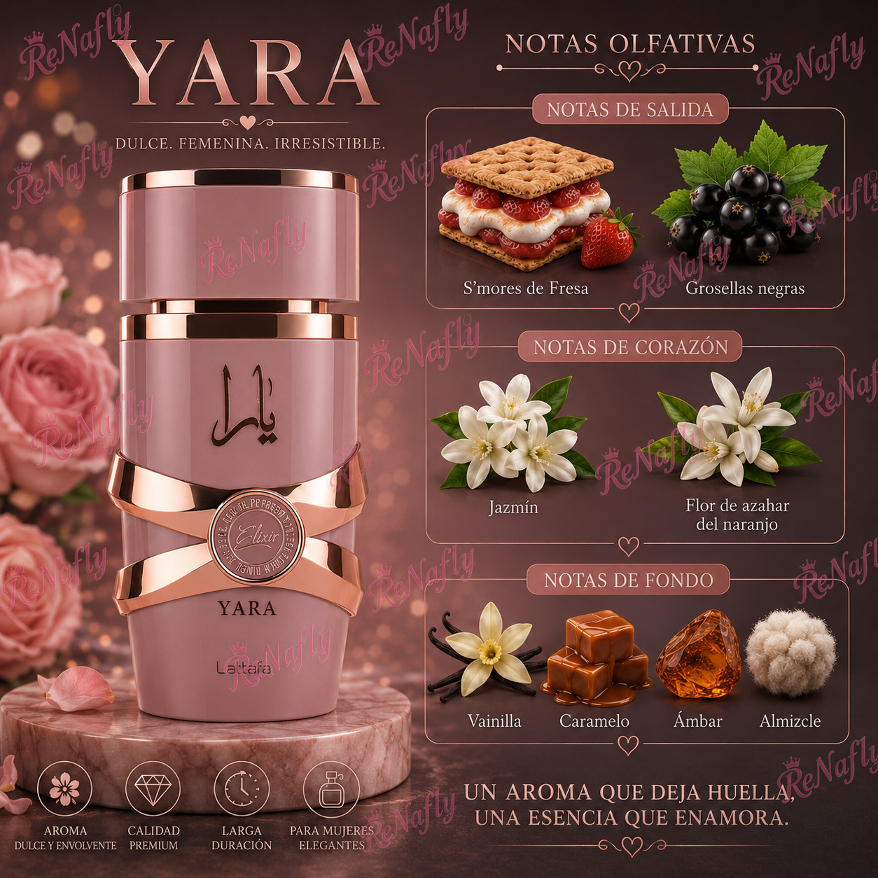 Yara Elixir, Lattafa, Eau de Parfum, Mujer, 100ml
