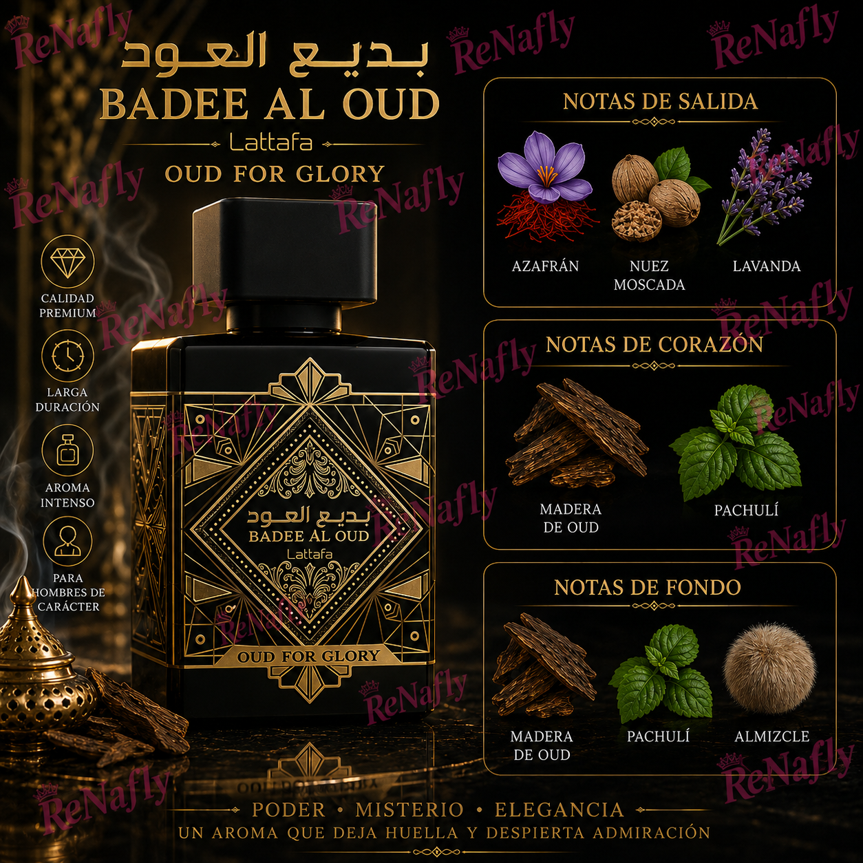 Badee AI Oud For Glory, Lattafa, Eau de Parfum, Unisex, 100ml