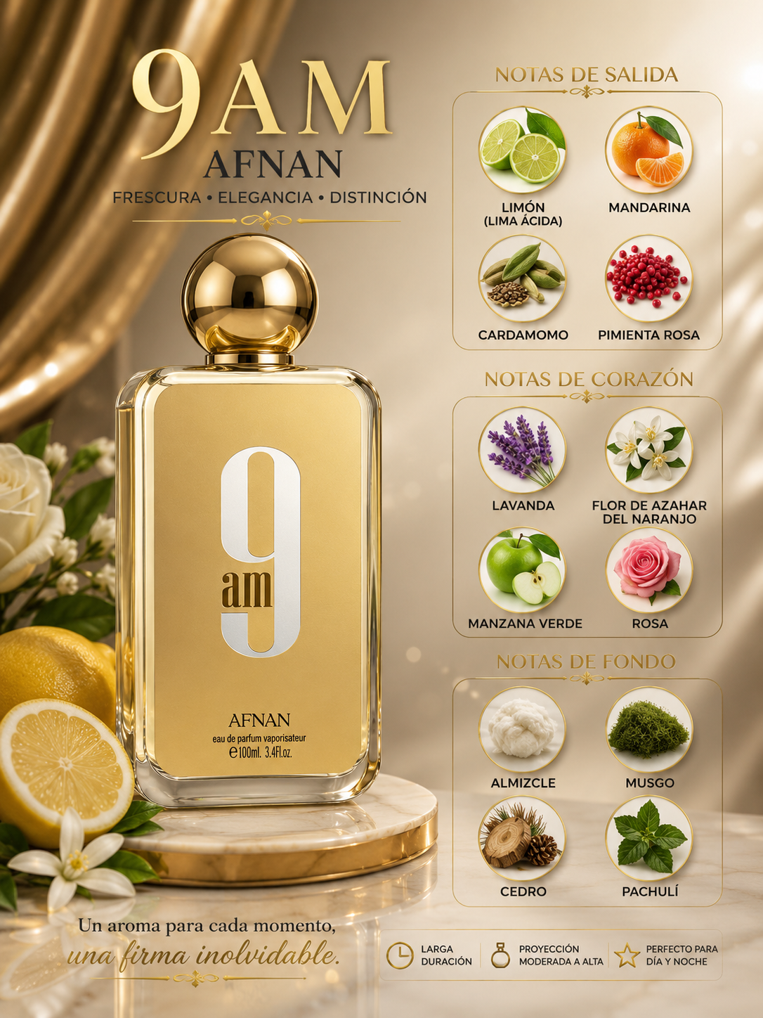 9 AM, Afnan, Eau de Parfum, Unisex, 100ml