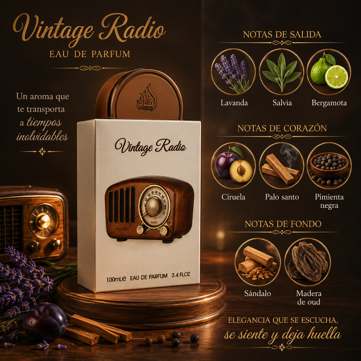 Vintage Radio, Lattafa, Eau de Parfum, Unisex, 100ml