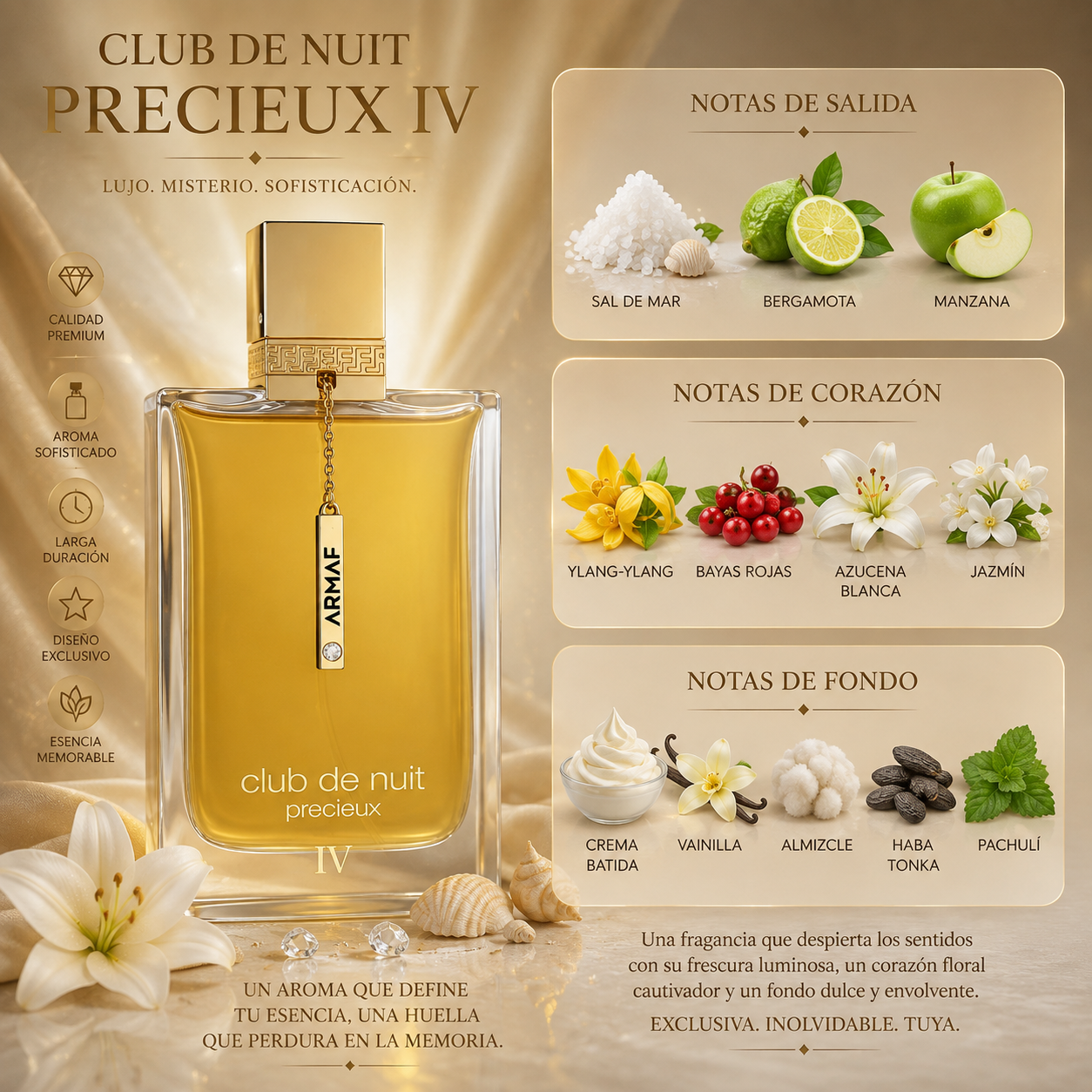 Club de Nuit Precieux IV, Etrait de Parfum, Armaf, Women, 55ml