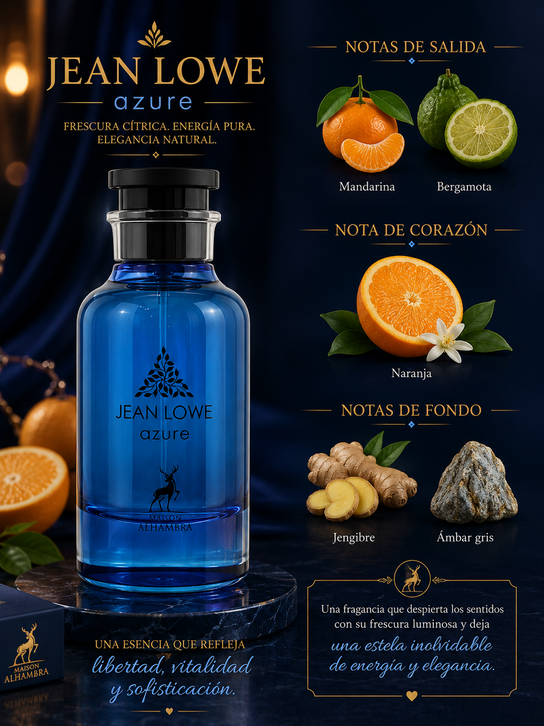 Jean Lowe Azure, Maison Alhambra, Eau de Parfum, Unisex, 100ml