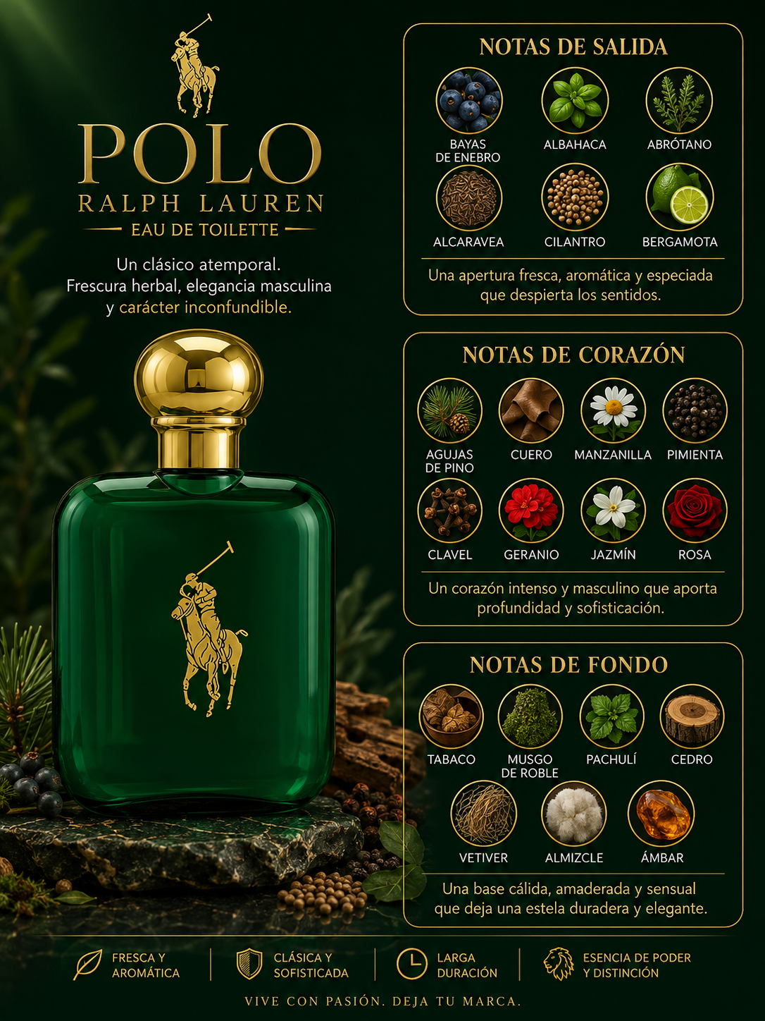 Polo Green, Ralph Lauren, Eau De Toilette, Hombre, 100ml