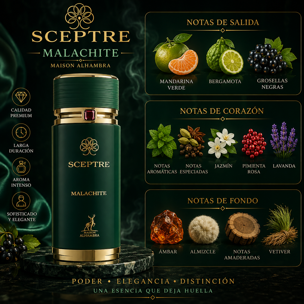 Sceptre Malachite, Maison Alhambra, Eau de Parfum, Unisex, 100ml