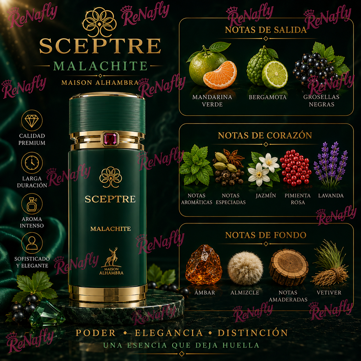 Sceptre Malachite, Maison Alhambra, Eau de Parfum, Unisex, 100ml