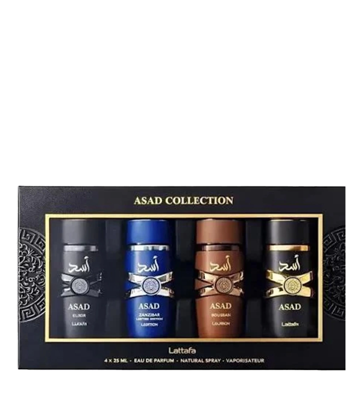 Set Asad Collection, Lattafa, Eau de Parfum, Hombre, 4 X 25 ml