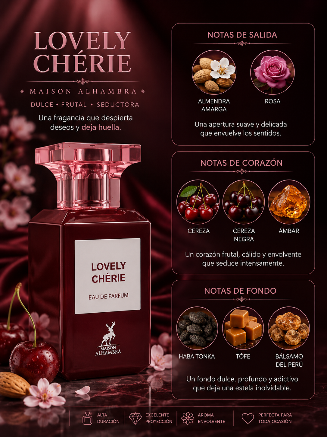 Lovely Cherie, Maison Alhambra, Eau De Parfum, Unisex, 80ml