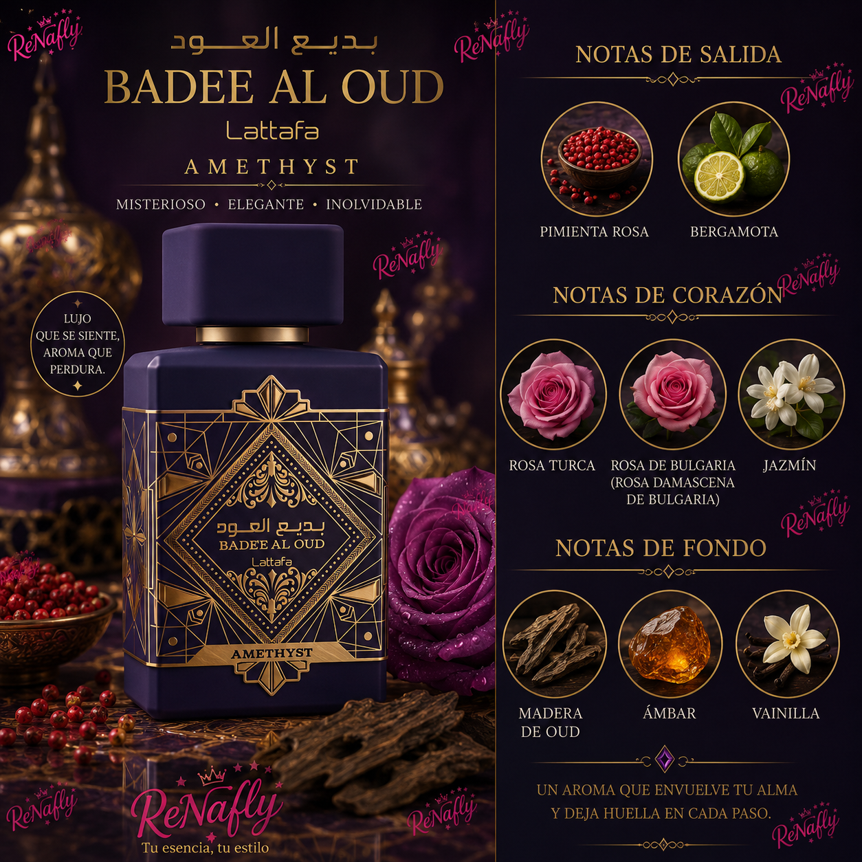 Badee AI Oud Amethyst, Lattafa, Eau De Parfum, Unisex, 100ml