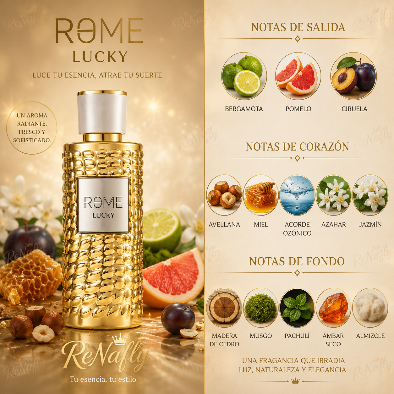 Rome Lucky, Bharara, Eau De Parfum, Hombre, 100Ml