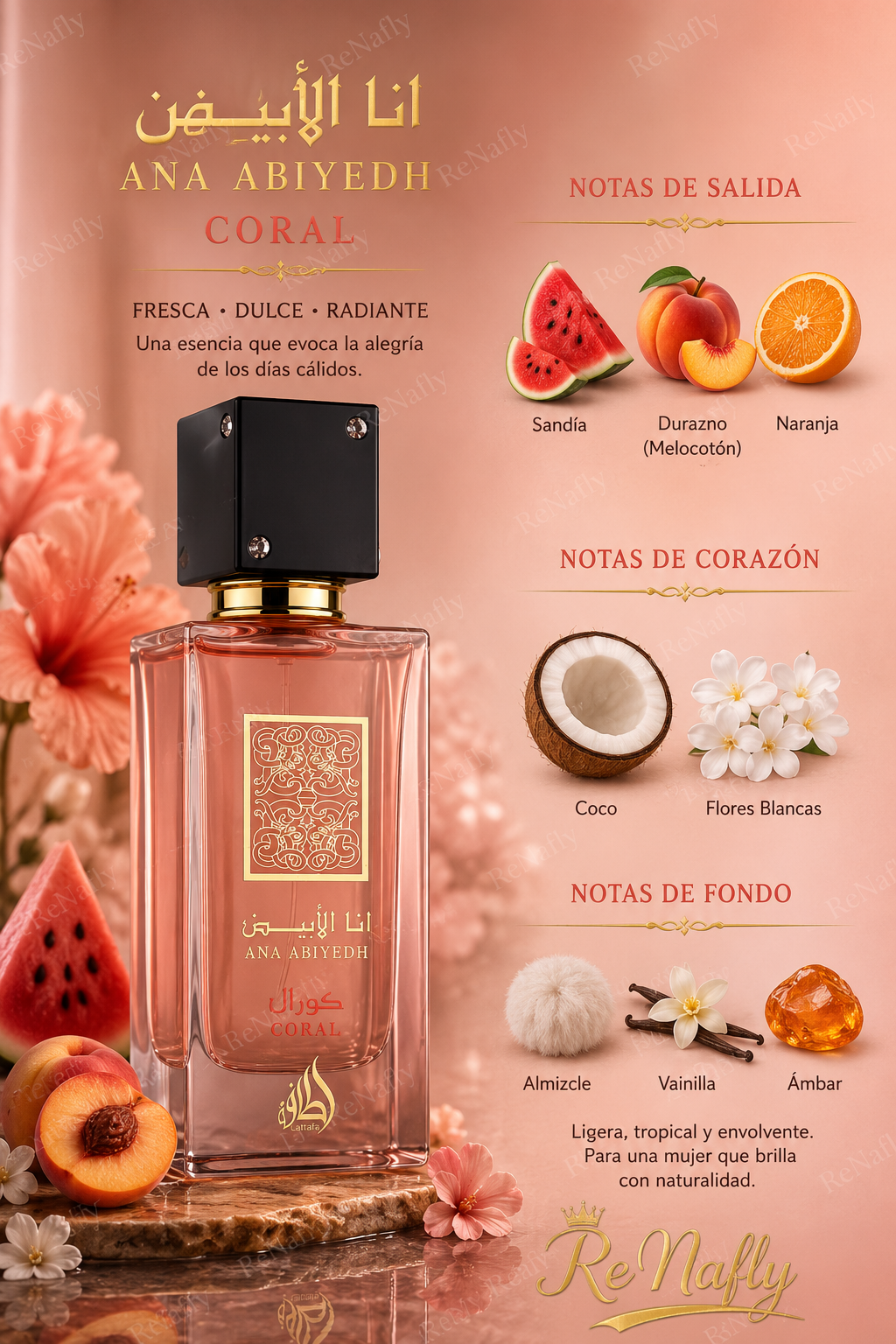 Ana Abiyedh Coral, Lattafa, Unisex, 60 ml