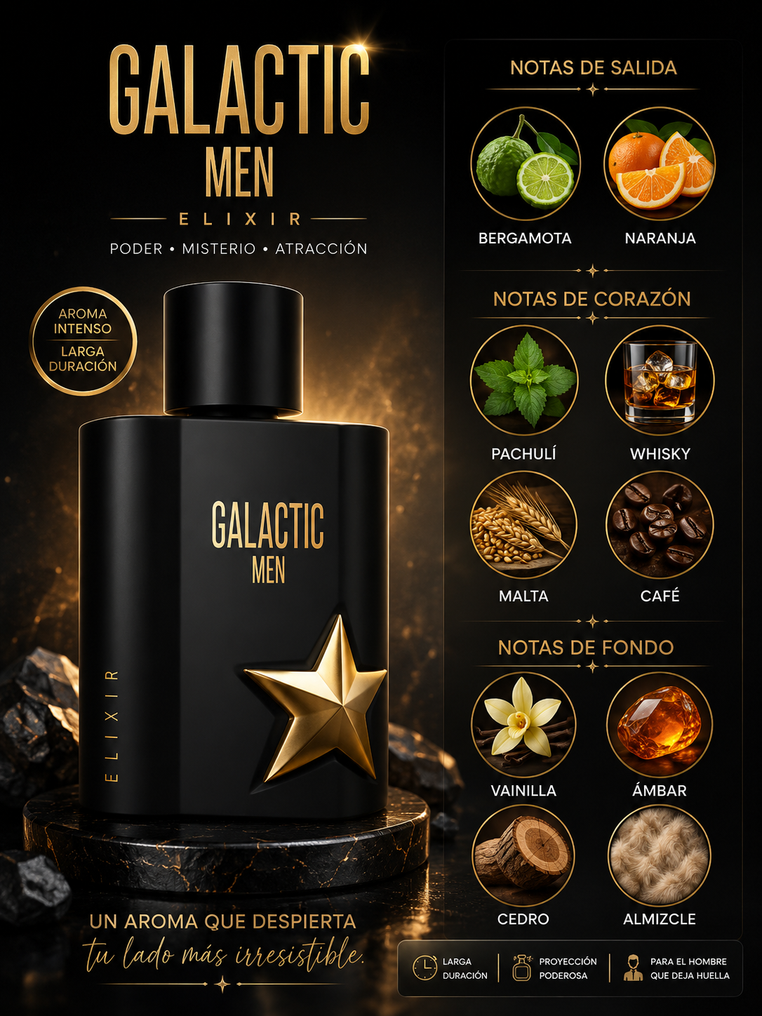 Galactic Men Elixir, Maison Alhambra, Eau de Parfum, Hombre, 100ml