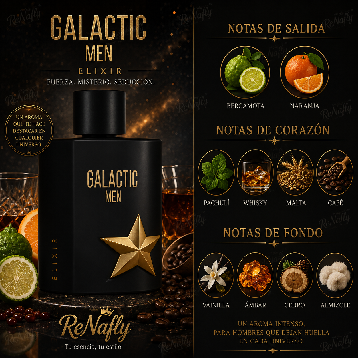 Galactic Men Elixir, Maison Alhambra, Eau de Parfum, Hombre, 100ml