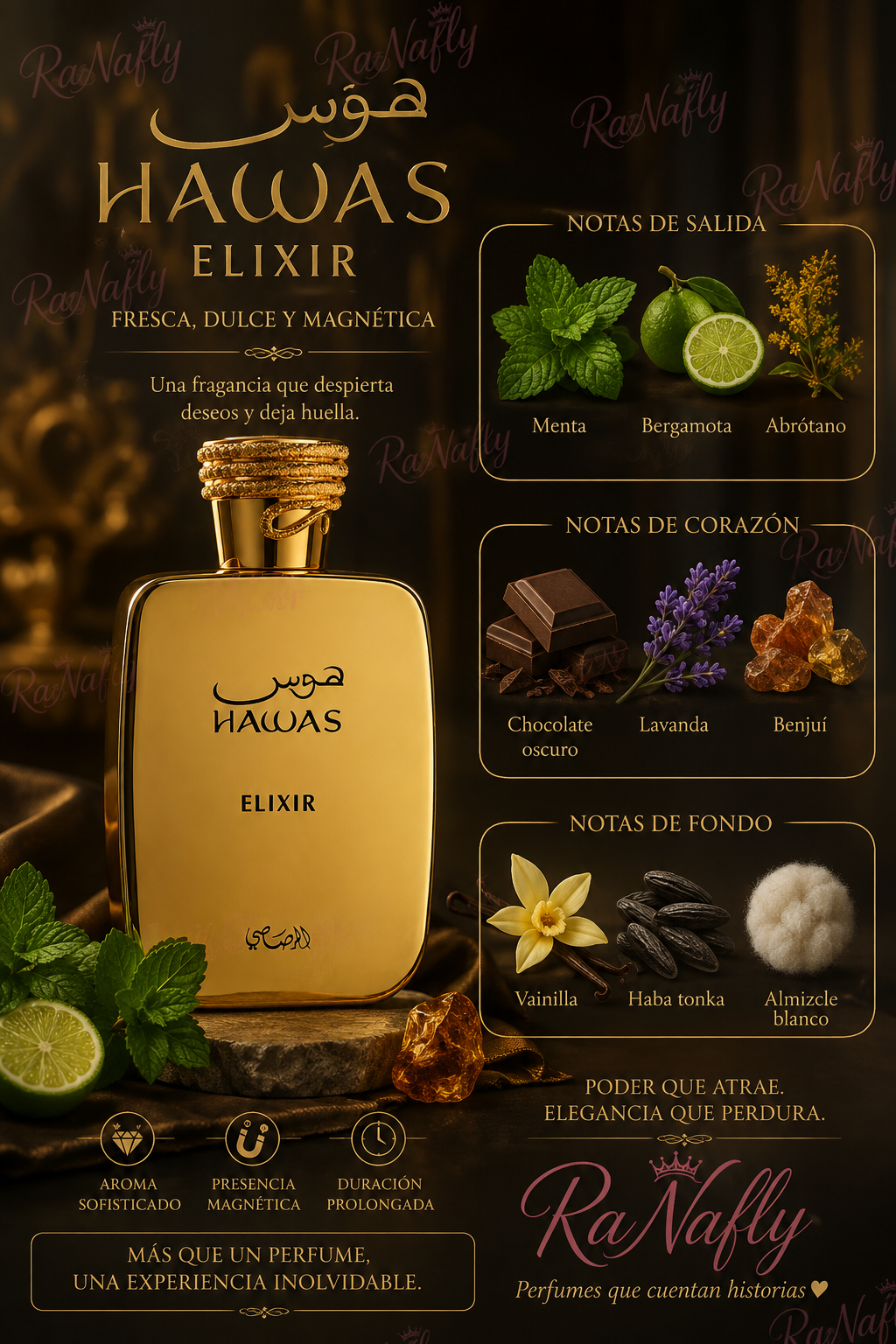 Hawas Elixir, Rasasi, Eau de Parfum, Unisex, 100ml