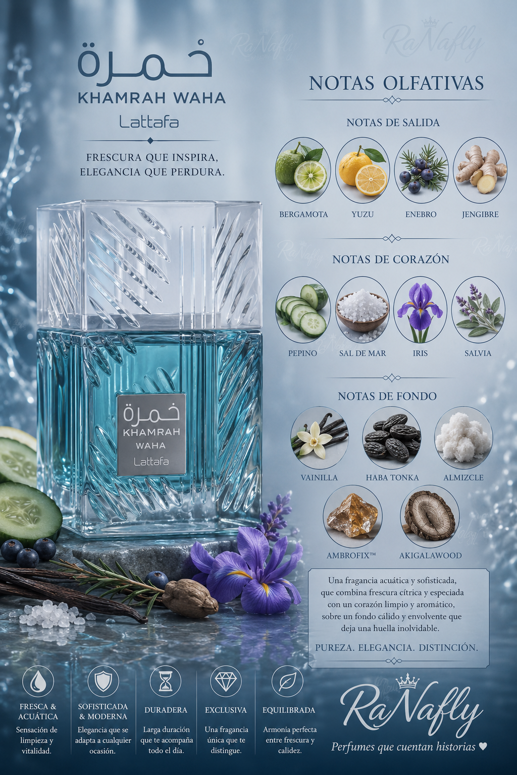 Khamrah Waha, Lattafa, Eau de Parfum, Unisex, 100ml