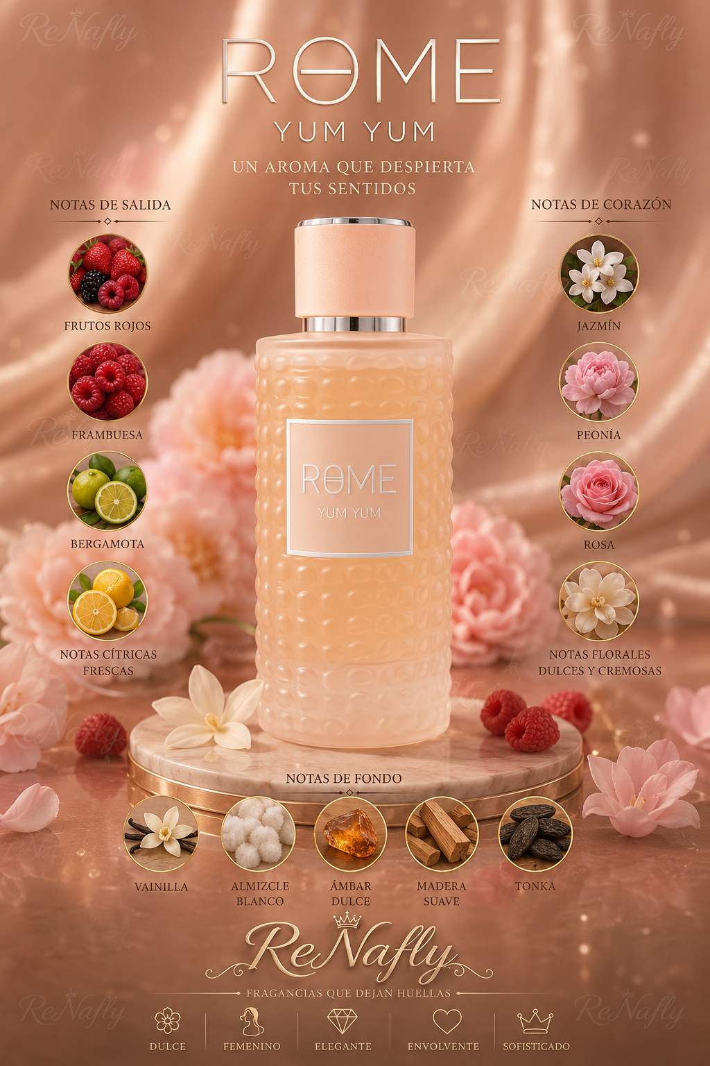 Rome Yum Yum, Bharara, Eau de Parfum, Mujer, 100ml
