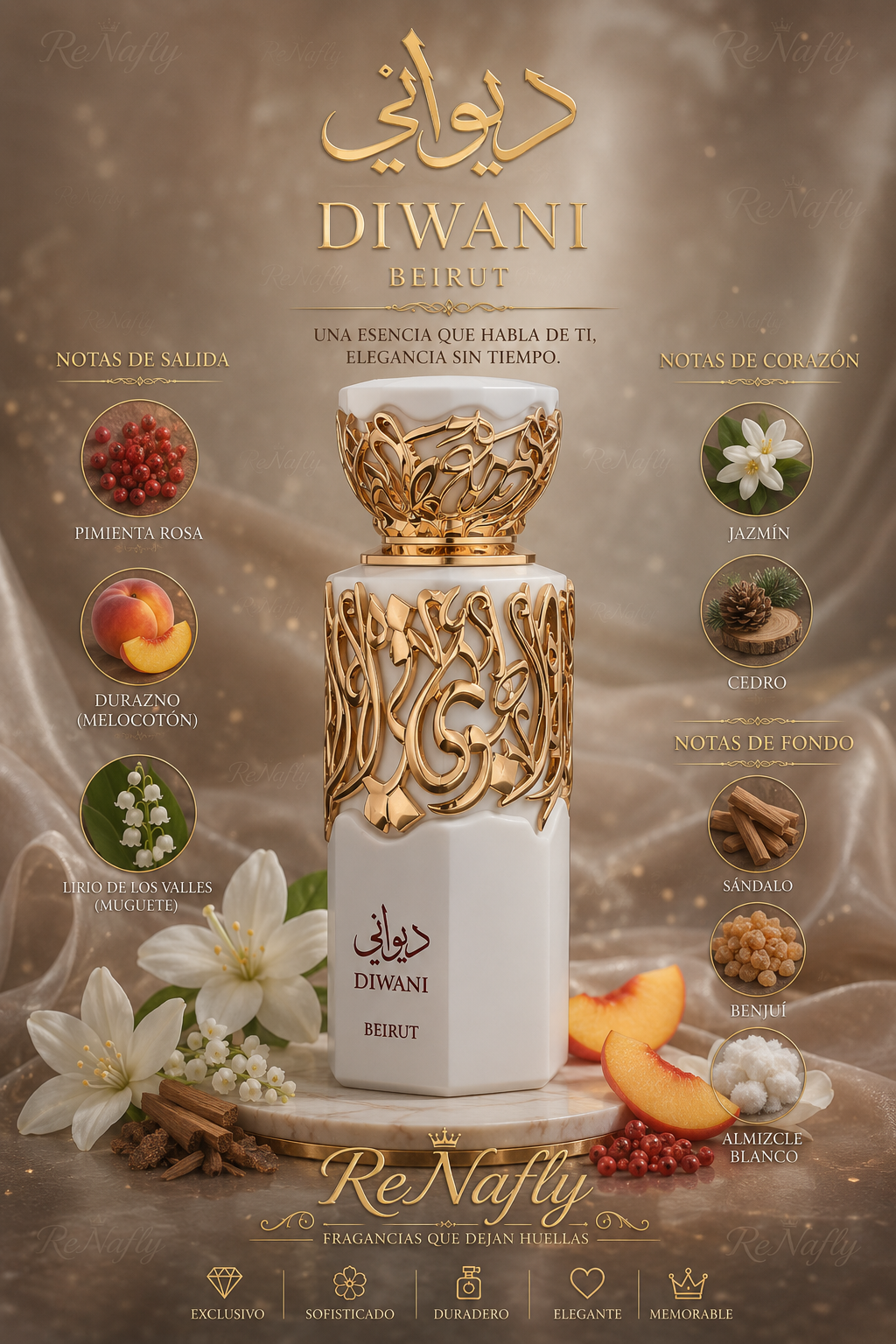 Diwani Beirut, French Avenue, Eau de Parfum, Unisex, 100ml